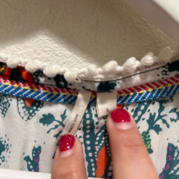 Anthropologie Lilka Patchwork Paisley Boho Trapeze Babydoll Mini Dress - Picture 9 of 10